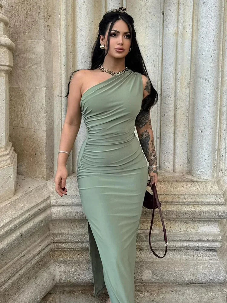 Summer Black New Dress Women Fashion Sexy Split Sleeveless Backless Slim Maxi Dress Female Casual Club Elegant Lady Party Dress - Smarsty