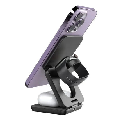 Foldable 3 In 1 Wireless Charger For iPhone And Watch - Smarsty