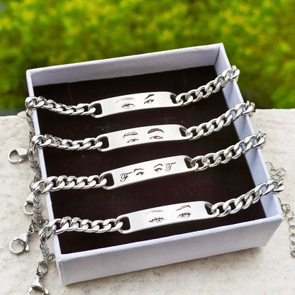 Personalized Stainless Steel Couple Photo Bracelet Gift - Smarsty