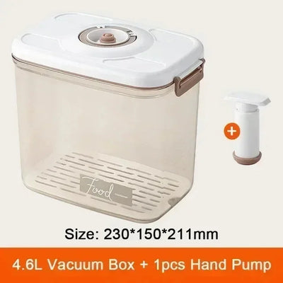 Food Vacuum Storage Box Sealed Kitchen Fresh-Keeping Box Large Capacity Food Transparent Storage Container with Vacuum Pump by Smarsty