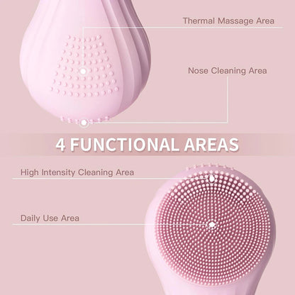 Sonic Waterproof Facial Cleansing Brush for Deep Cleaning - Smarsty
