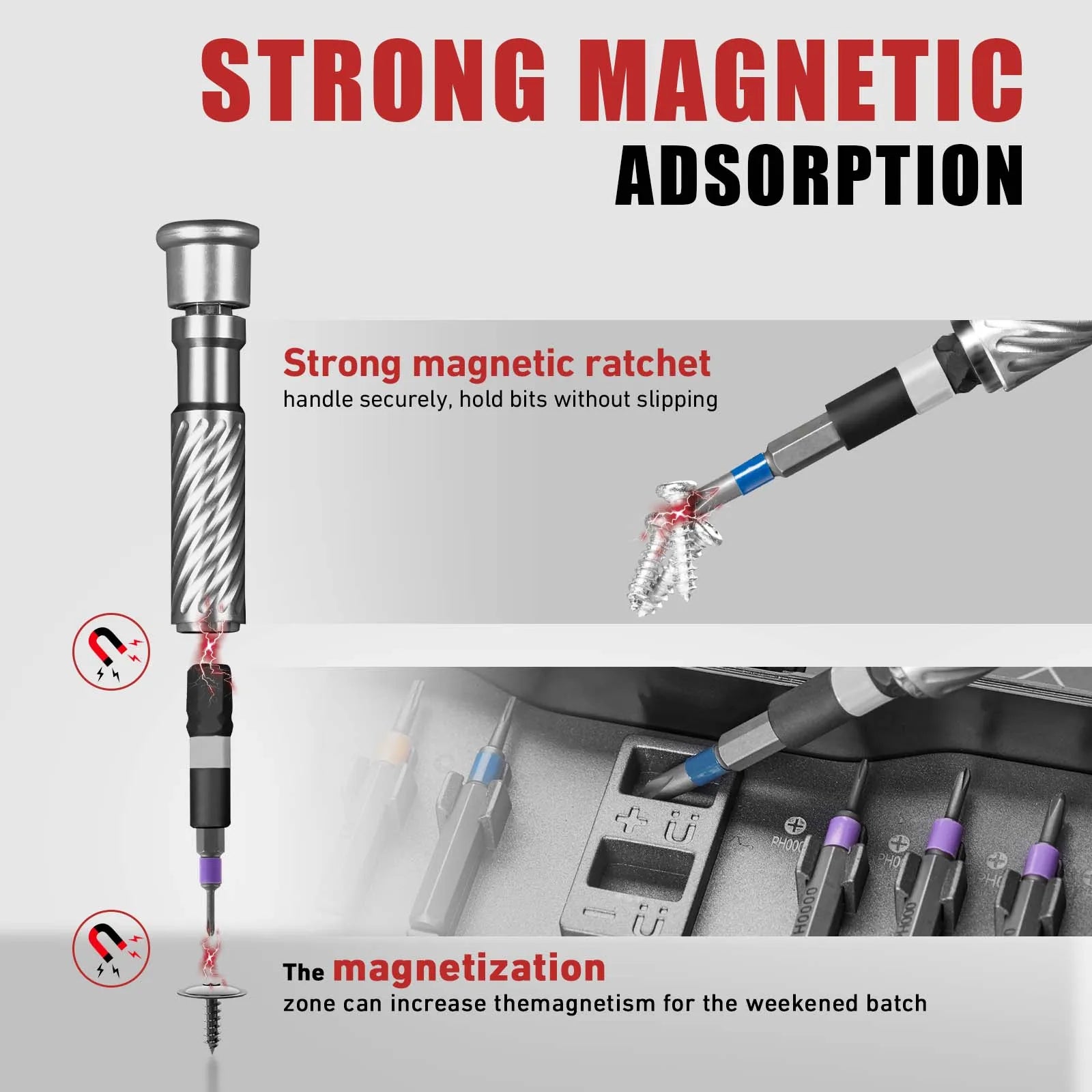 VMAN 66in1 Multifunction Ratchet Screwdriver Set Multi Magnetic Bits Mini Repair Tool Kit Household Tool For PC & Desk Etc.