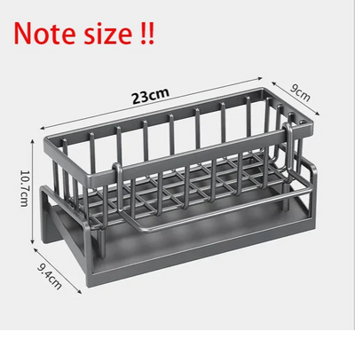 Kitchen Sink Drain Rack Organizer ABS Plastic Self-draining Sink Shelf Soap Sponge Holder Dishcloth Towel Rack filter basket by Smarsty
