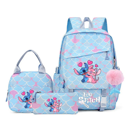 Lilo Stitch Kids Backpack Set 3 Piece Kawaii School Bags - Smarsty
