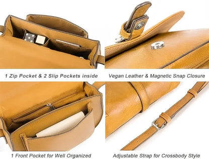 Boho Faux Leather Crossbody Bag For Women With Strap - Smarsty