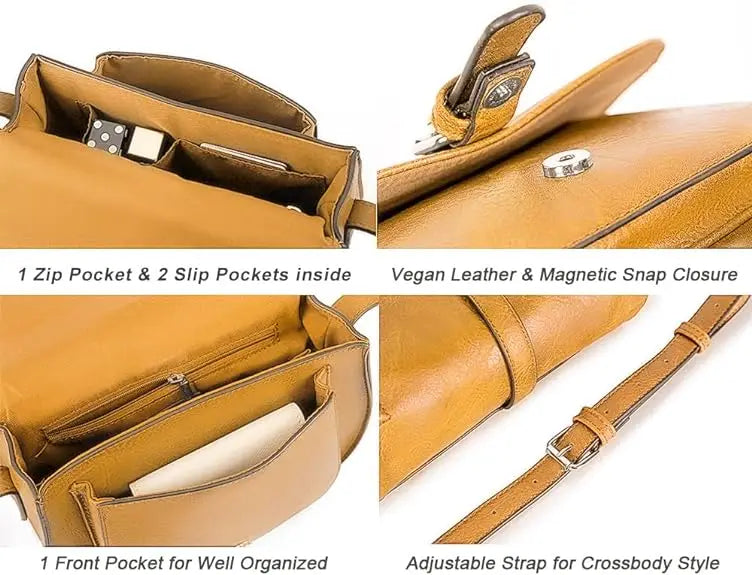 Boho Faux Leather Crossbody Bag For Women With Strap - Smarsty