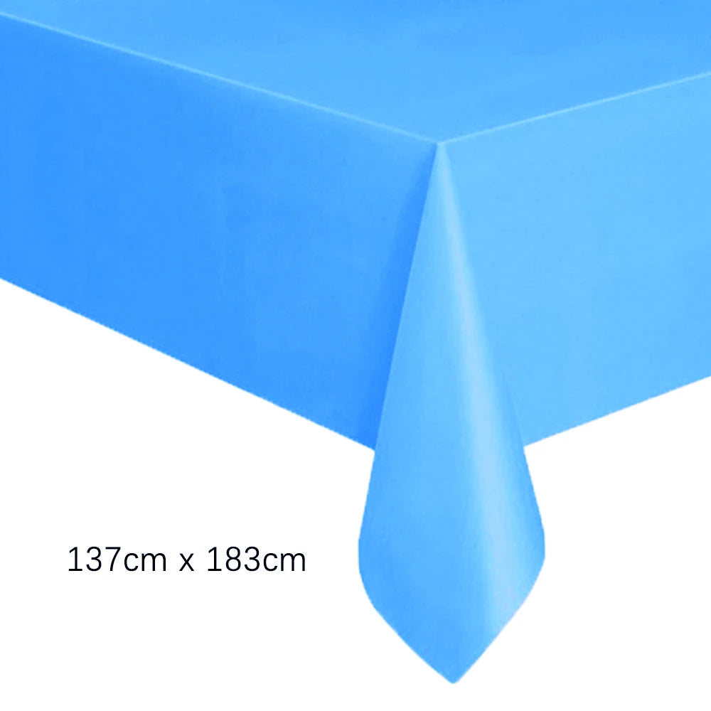 Disposable White Pink Tablecloth for Parties and Weddings - Smarsty