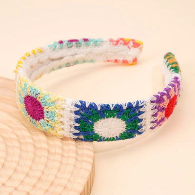 Knitted Headband Bohemian Handmade Summer Seaside Cotton - Smarsty