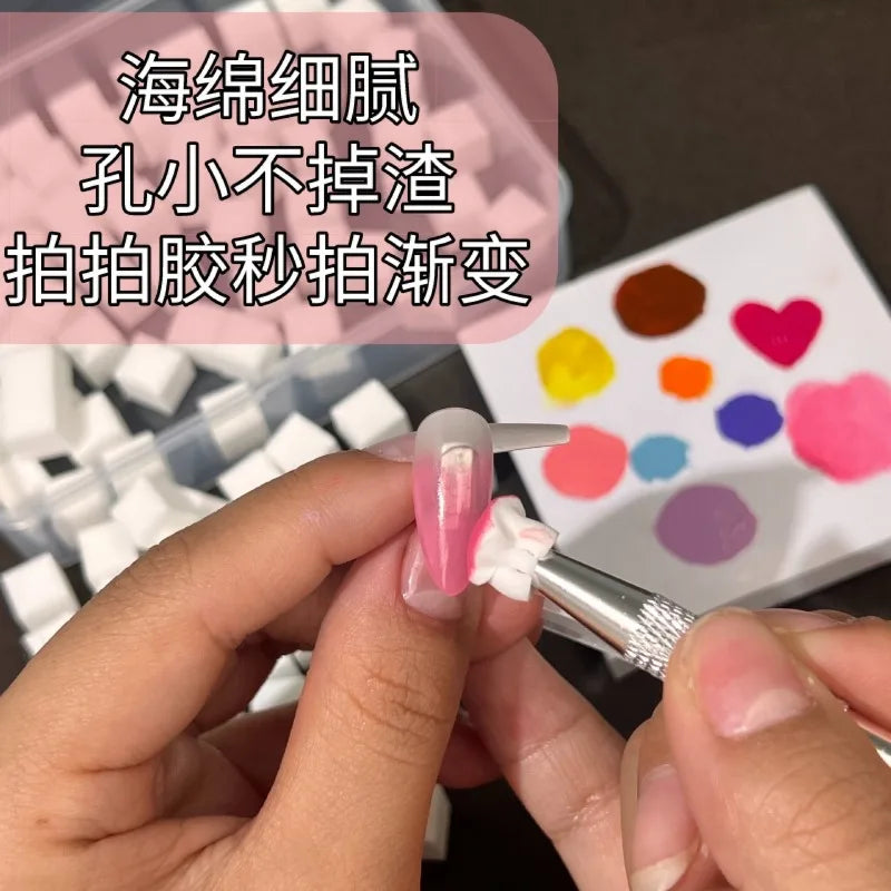 50Pcs Nail Art Sponge Set for Perfect Gradients - Smarsty