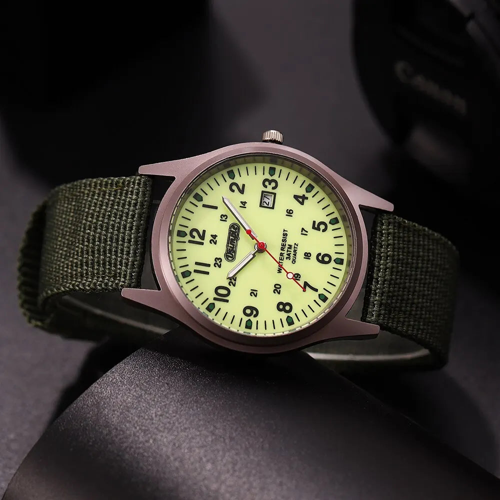 Luxury Mens Luminous Quartz Watch with Calendar - Smarsty