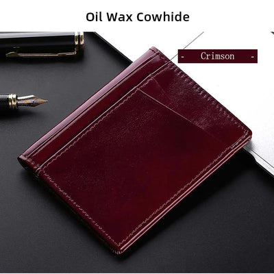 YUECIMIE Super Slim Soft Wallet Genuine Leather Mini Credit Card Holder Wallets Purse Thin Small Card Holders Men Wallet - Smarsty