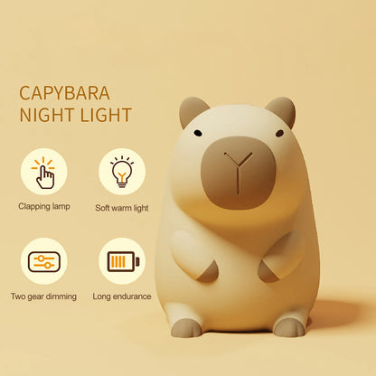 Cute Penguin Night Light Rechargeable Silicone Lamp for Kids - Smarsty