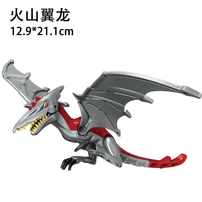 Jurassic World 3 Brutal Raptor Building Blocks Dinosaur Bricks Tyrannosaurus Indominus I-Rex Assemble Toy For Children by Smarsty