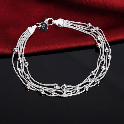 Sterling Silver Square Chain Bracelet Unisex Gift - Smarsty
