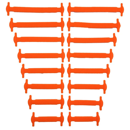 16pcs/lot Silicone Shoelaces No Tie Shoelaces 12 colors Elastic Lace Shoelace Creative Lazy Silicone Laces Rubber Lace - Smarsty