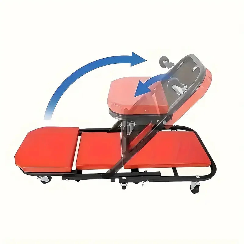 Mechanic Creeper, Garage Gift, 36" Z Creeper Seat, 2 in 1 Mechanic Gifts, 300 lbs Capacity, Low Profile Creeper with 6 pcs Wheel