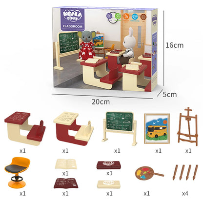 1:12 Dollhouse Koala Miniature Simulation Classroom Scene Accessories Drawing Tool Miniature Furniture Girl Birthday Gift Toys