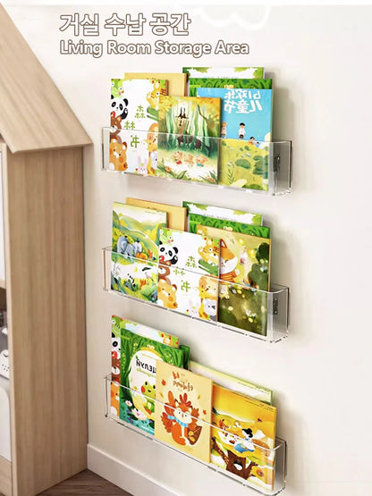 Organizer Picture Book Display Cabinet Bookshelf Children's Wall Behind the Door Reading Magazine Storage Wall Hanging Bookshelf by Smarsty