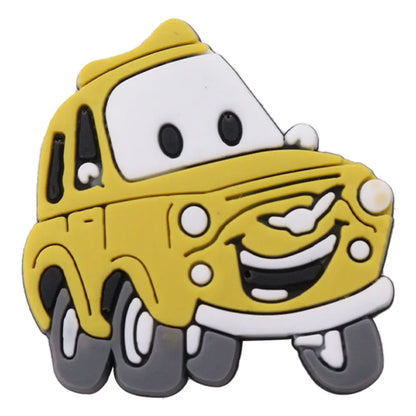 1Pcs Mix Cars Luigi Ramone Lightning McQueen PVC Shoe Charms Kids Popular Buckle Decorations Fit Birthday Gifts