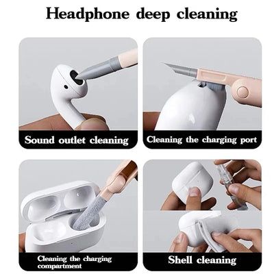 7-in-1 Computer Keyboard Cleaner Brush Kit Earphone Cleaning Pen For Headset Keyboard Cleaning Tools Cleaner Keycap Puller Kit - Smarsty
