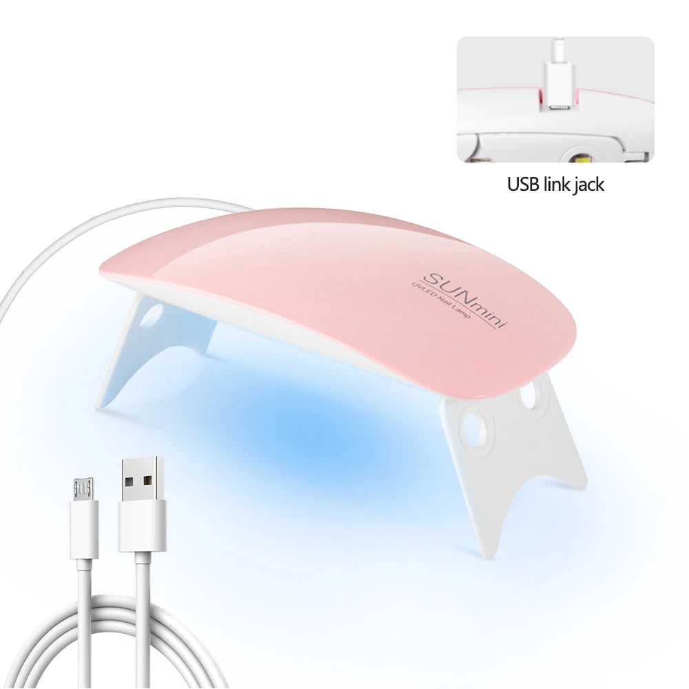 Foldable 6W UV LED Nail Lamp for Quick Drying - Smarsty