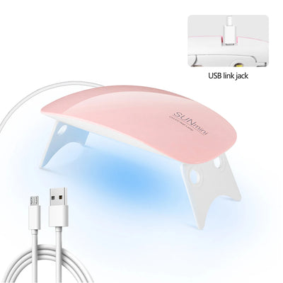 Foldable 6W UV LED Nail Lamp for Quick Drying - Smarsty