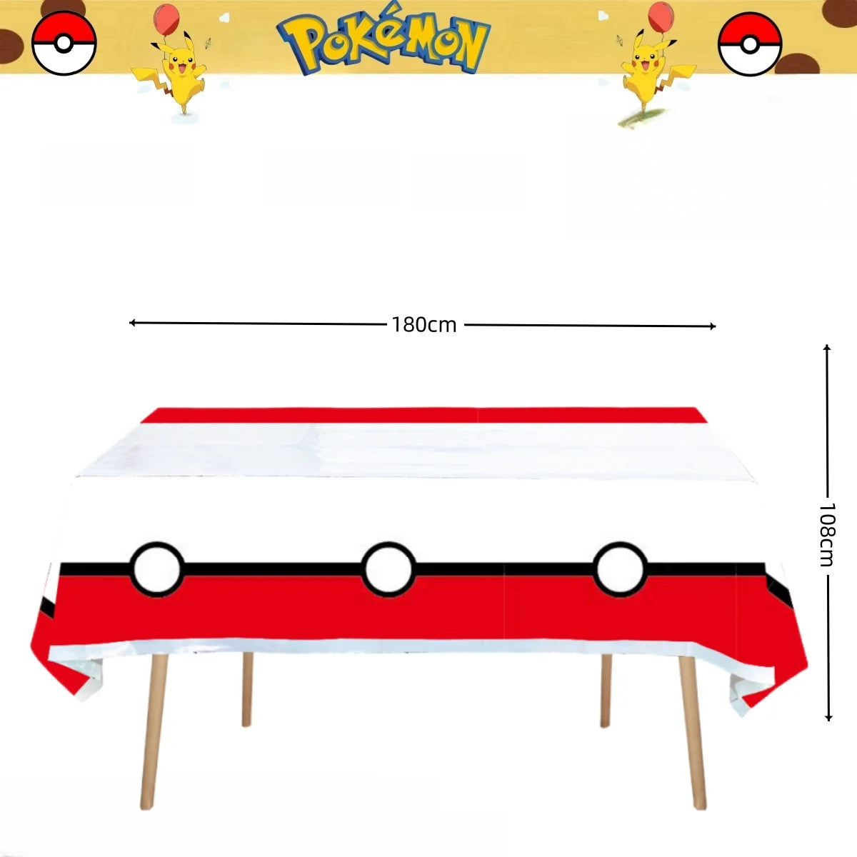 Pokemon Tablecloth Birthday Party Decoration Pikachu Disposable Table Cloth Table Cover Baby Shower Kids Toy Gift Party Supplies by Smarsty