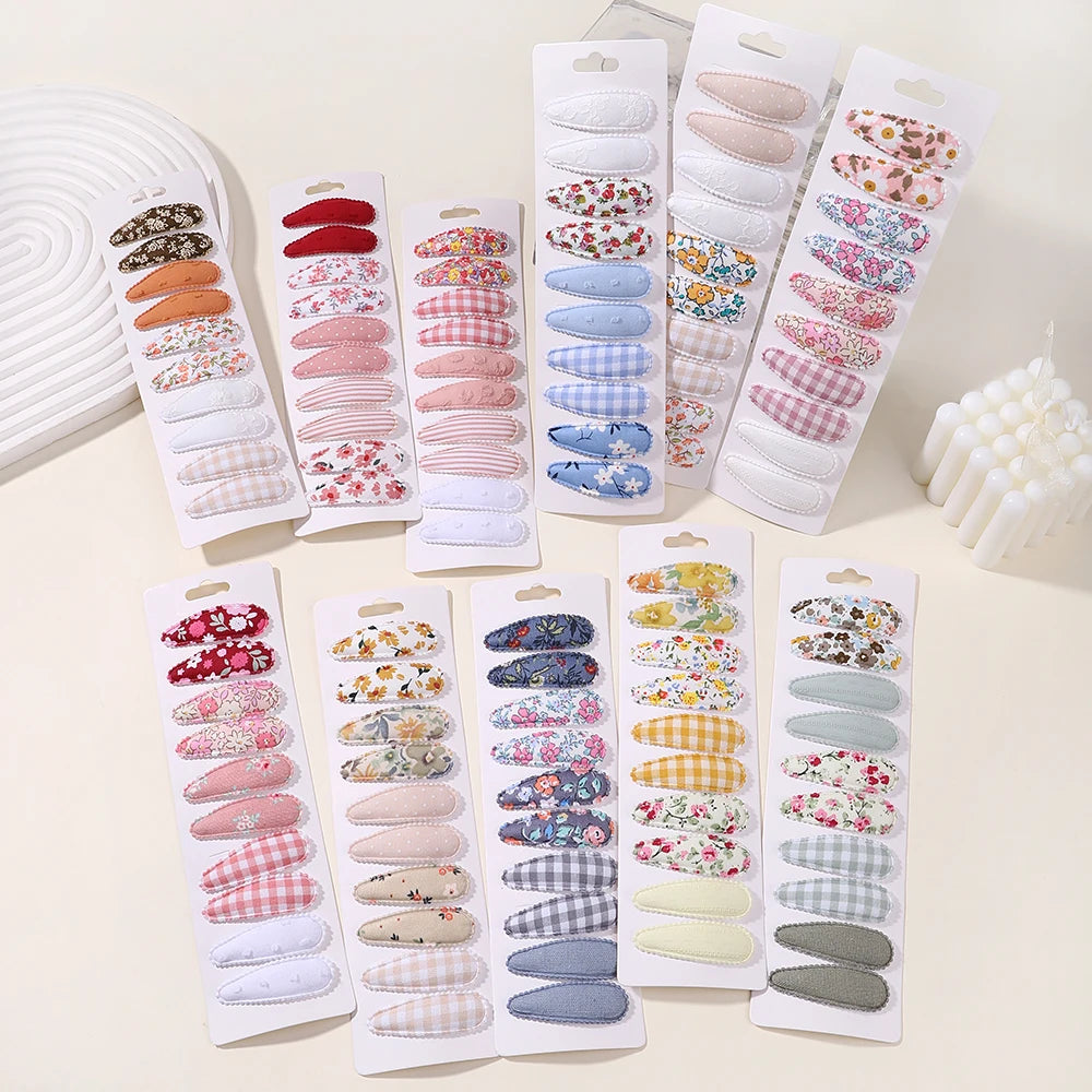 10 Pcs Cotton Alloy Hair Clips for Kids - Smarsty