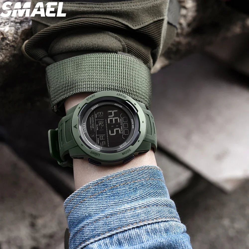 SMAEL 8105 Men’s Digital Sports Watch Waterproof LED Display - Smarsty
