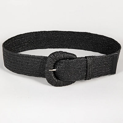 Retro Women Braided Wide Pin Buckle Belt Summer Fashion - Smarsty