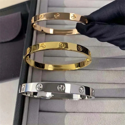 Gold Color Zircon Cross Nut Nail Bracelet for Women - Smarsty