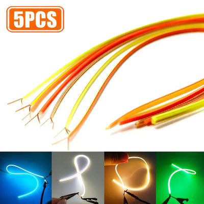 5PCS/Pack 3V LED Same End Filament Flexible Ultra Slim Spiral Bulb Retro Edison Bulb Lamp Parts Diode Lighting Strip Decoration - Smarsty