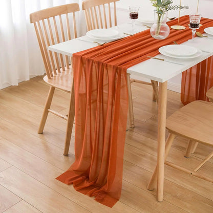 Chiffon Table Runner for Elegant Wedding and Party Decor - Smarsty