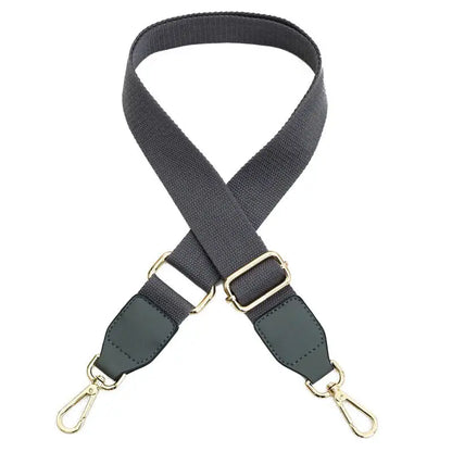 Wide Shoulder Straps Solid Color Cotton Webbing Pu Leather Adjustable Shoulder Messenger Bag Strap Accessory Supplies