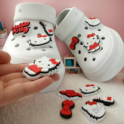 MINISO Sanrio Hello Kitty Shoe Charms DIY Detachable Hole Shoes Decorate Accessories Festival Party Gifts Christmas Gift - Smarsty