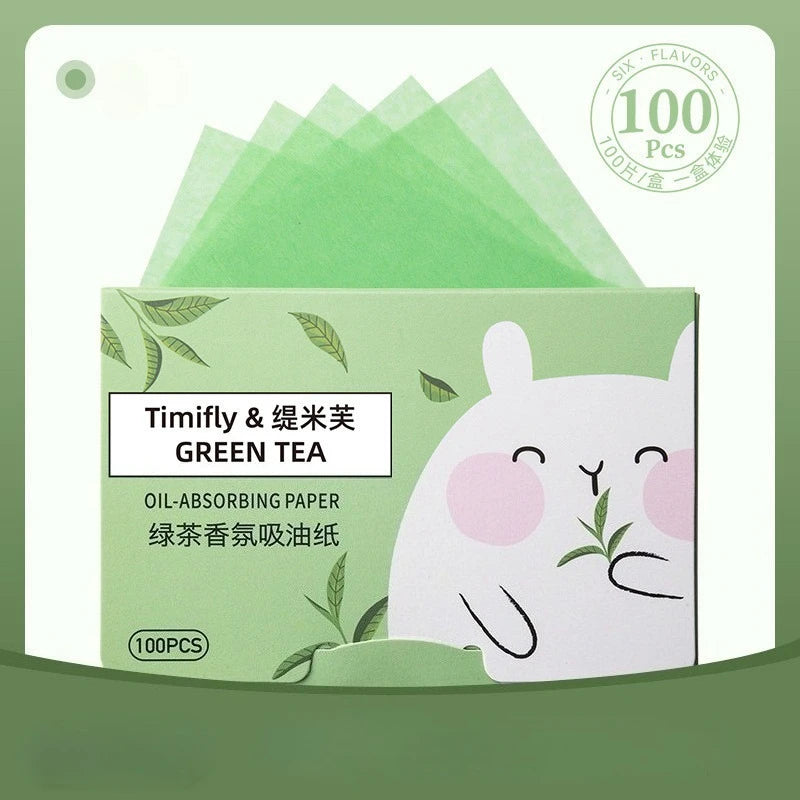 100 Pieces Fragrance Oil Absorbing Sheets for T-Zone Control - Smarsty