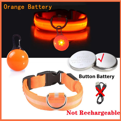 USB Charging Bright LED Dog Collar for Night Safety - Smarsty