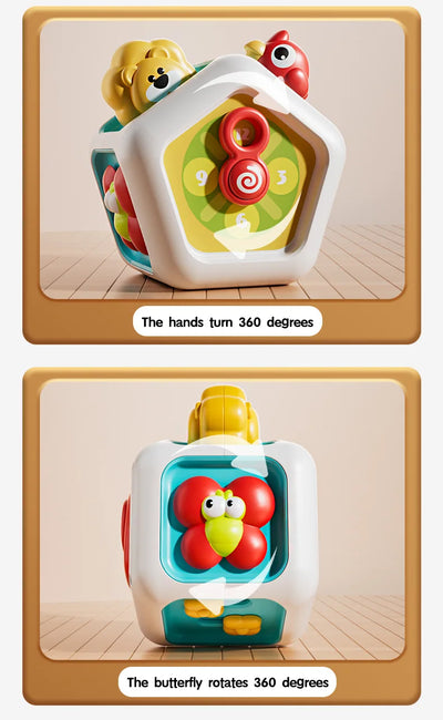 Montessori Sensory Toys Baby Busy Cube Activity Travel Toy Educational Learning Fidget Toys for Fine Motor Skills Children Gift - Smarsty