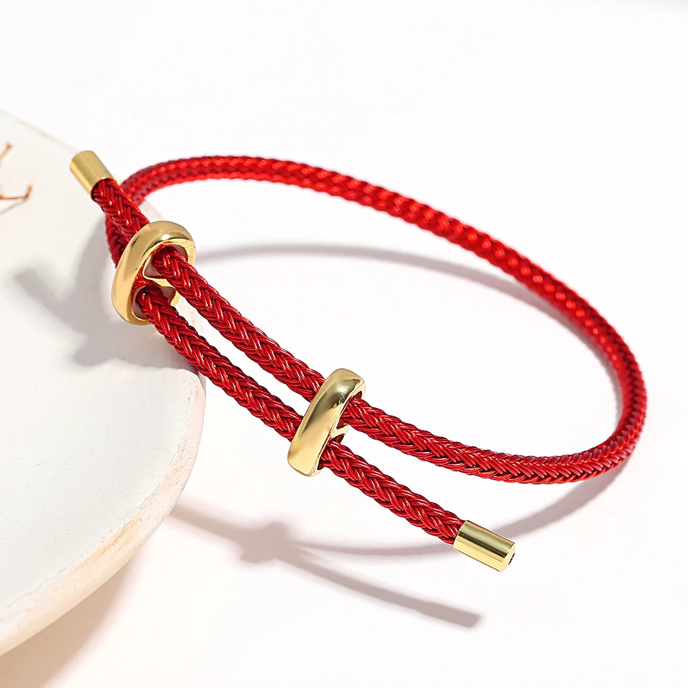 Trendy Adjustable Red Thread Bracelet for Unisex Fashion - Smarsty