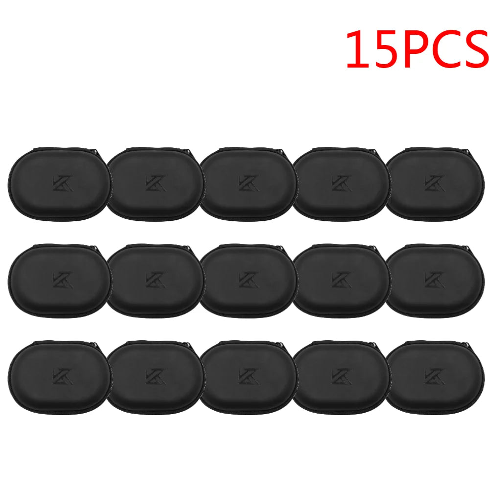 PU Leather Earphones Storage Case with Zipper Closure - Smarsty
