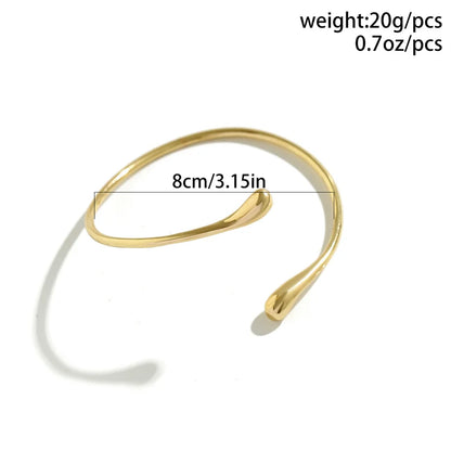 Vintage Water Drop Open Cuff Bracelet for Women - Smarsty