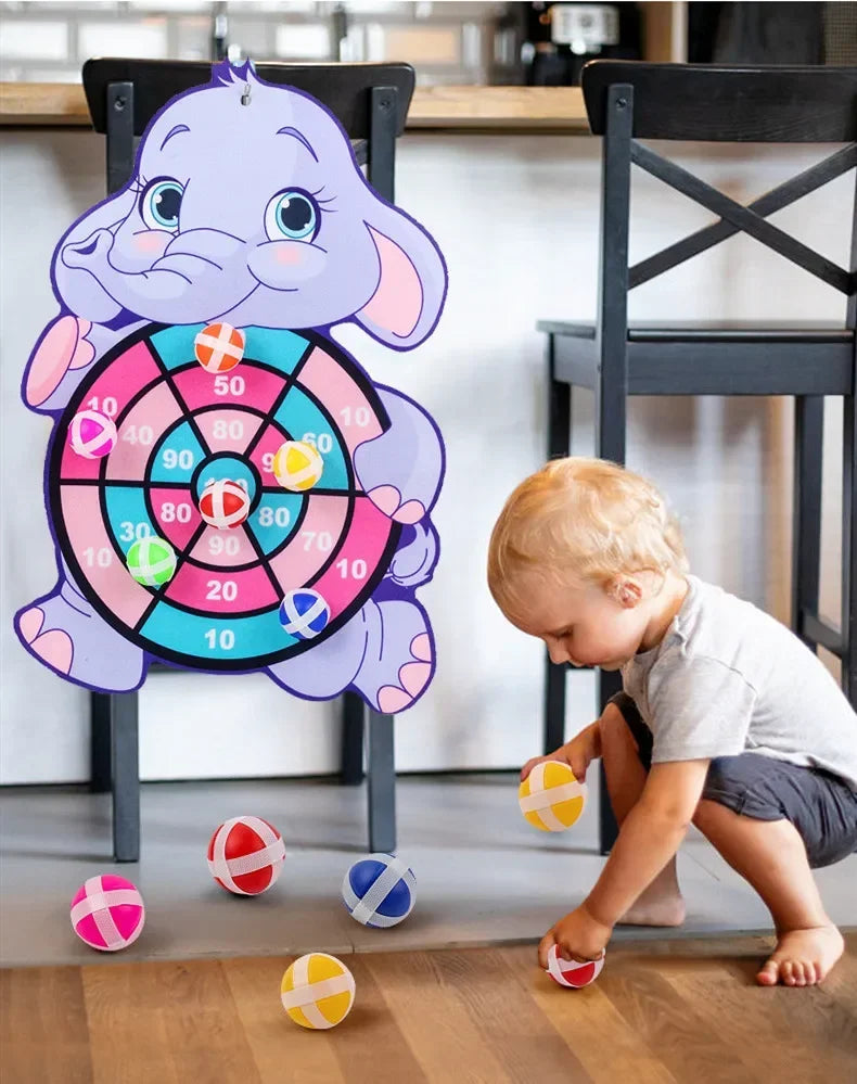 Educational Games Dart Board Kids Toy Stickey Ball Dart Indoor Sports Child Montessori Games for Children Gifts baby toys