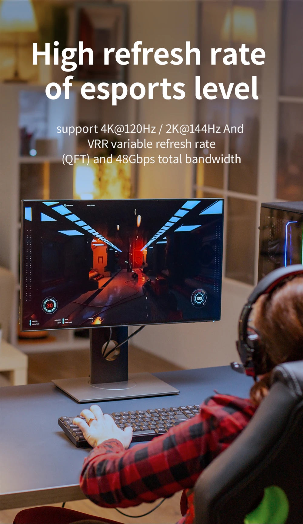 High-Speed HDMI Cable 8K 60Hz for Gaming and Streaming - Smarsty