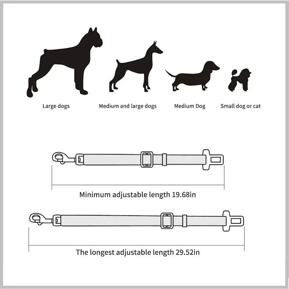 Adjustable Dog Car Seat Belt for Safety and Comfort - Smarsty