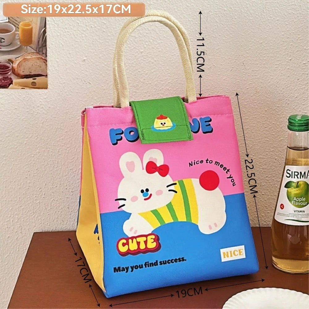 Cute Insulated Bento Bag Large Capacity Office Tote - Smarsty