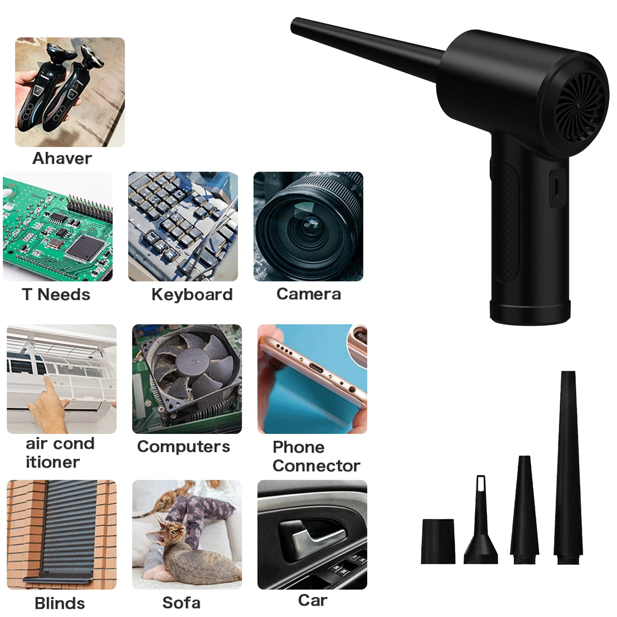Wireless Air Duster For Keyboard Cleaning 51000 RPM