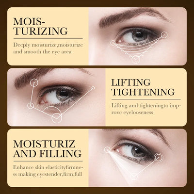 24K Gold Hyaluronic Acid Eye Cream for Dark Circles - Smarsty