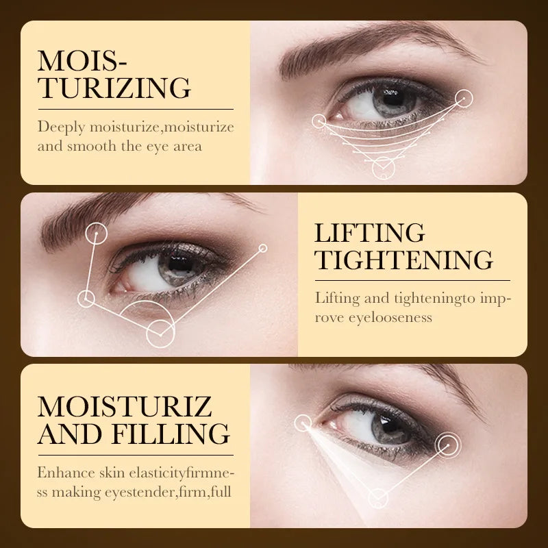 24k Gold Hyaluronic Acid Eye Cream for Dark Circles and Puffiness - Smarsty