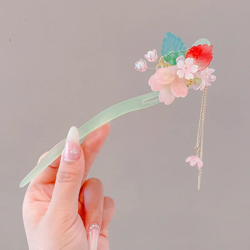 Elegant Flower Tassel Hair Clip for Women - Smarsty