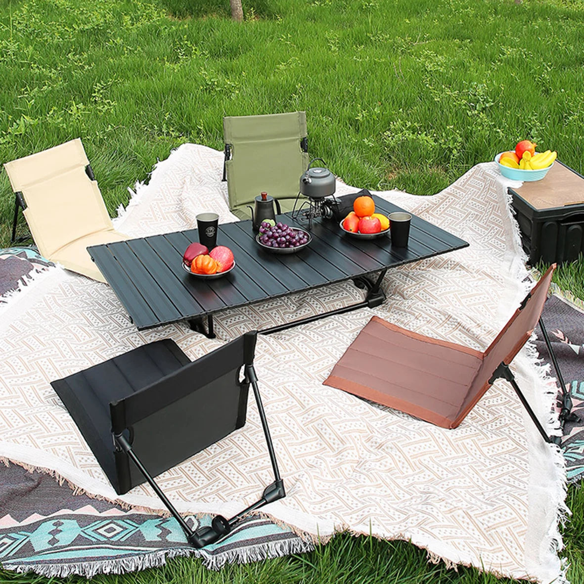 TARKA Camping Single Lazy Chair Park Backrest Relaxing Chairs Lightweight Folding Chairs Outdoor Foldable Beach Picnic Chairs